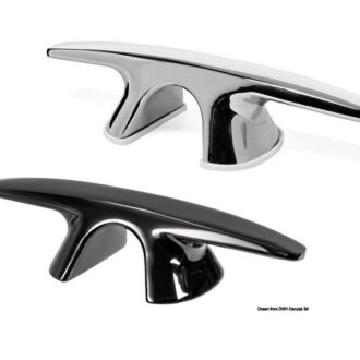 Stainless steel 316 “Bulldog” boat deck cleat in 160/200/250 mm, inox or black