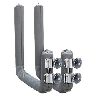 Stainless steel rail-mounted SUP kayak rack for boat rails