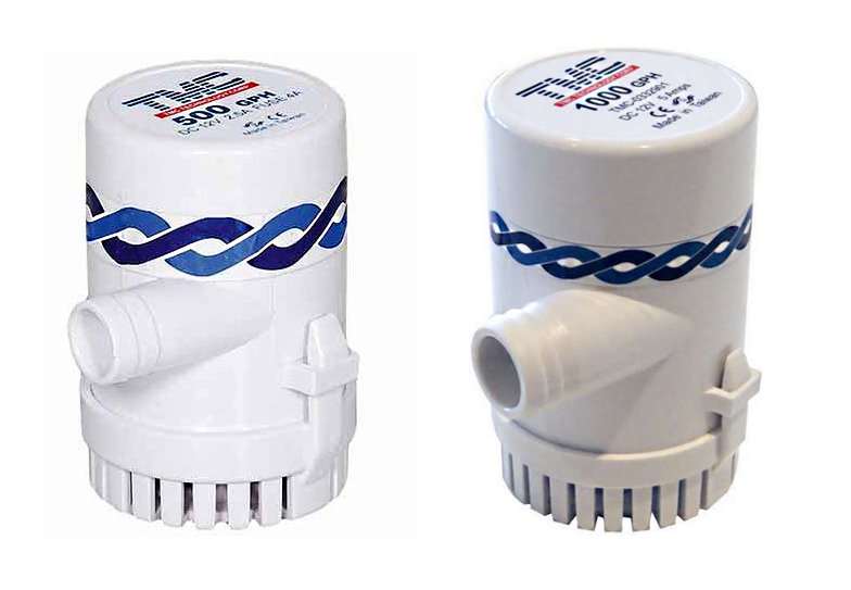 Αντλία Σεντίνων Στενή 12V (500GPH / 1000GPH) 1 TMC narrow bilge pumps 12V in 500GPH and 1000GPH versions