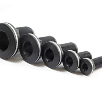 TruDesign black threaded thru-hull fitting set for boats
