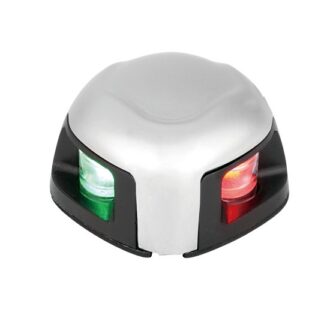 White 360-degree LED top-mount navigation light for boats up to 12m