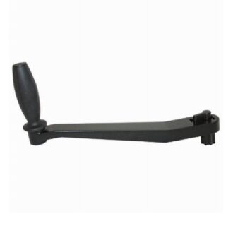 Black aluminium winch handle 254 mm with plastic grip