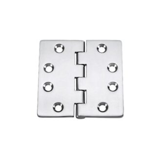 Square stainless steel hinge 102×102 mm with eight holes