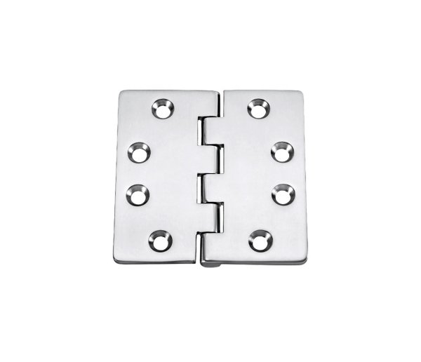 Μεντεσές Inox τετράγωνος 102×102 mm 8 τρύπες 1 Square stainless steel hinge 102×102 mm with eight holes