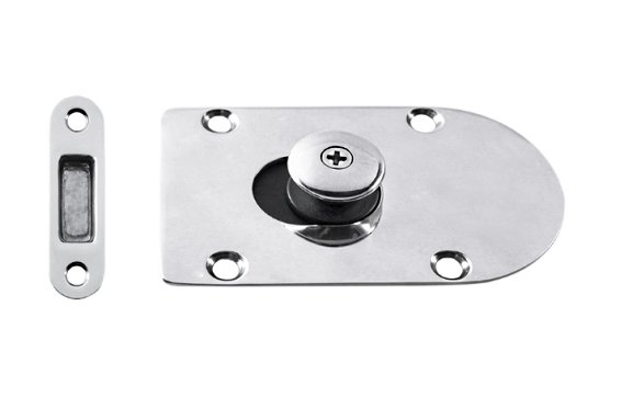 Κλειδαριά πόρτας Inox 316 με μαγνητικό slide 1 Stainless steel 316 magnetic slide latch for 12 mm doors