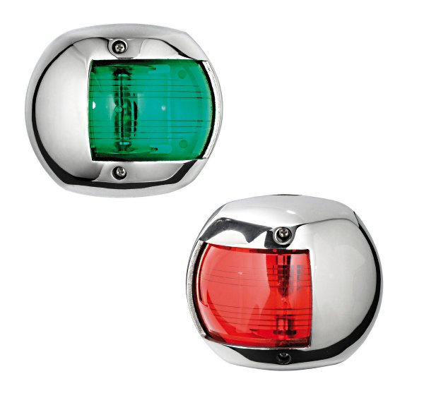 Φανός Πλευράς Οβάλ Inox Classic έως 20m 1 Oval stainless steel port/starboard navigation light for boats up to 20m