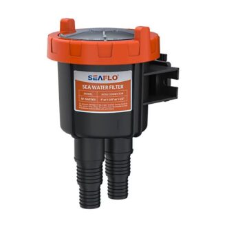 Seaflo raw water strainer with clear screw cap