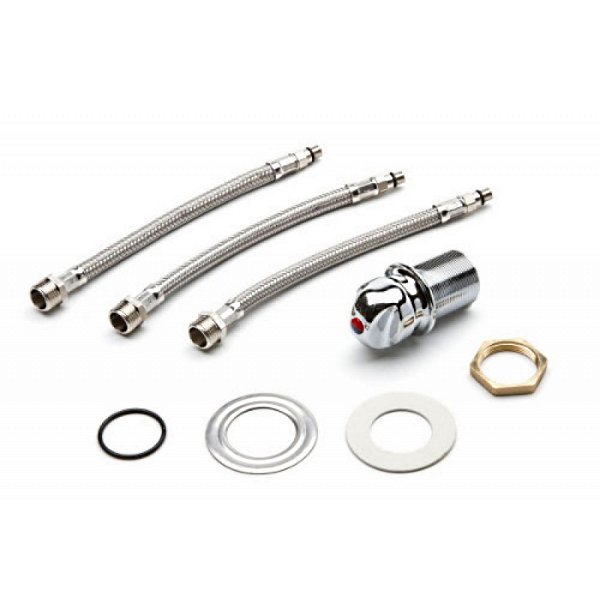 Κit μίκτη νερού - χωνευτός με εύκαμπτους σωλήνες 1 Chrome recessed mixer kit with flexible 3/8" hoses