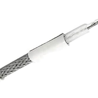 White RG58 marine coaxial cable with braid and dielectric
