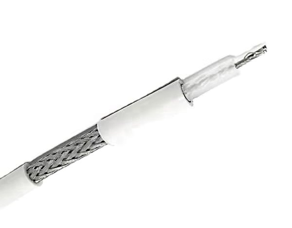 Καλώδιο Ομοαξονικό RG-58 Λευκό για Κεραίες VHF/AIS 1 White RG58 marine coaxial cable with braid and dielectric