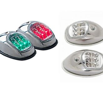 Stainless steel LED red and green side navigation light