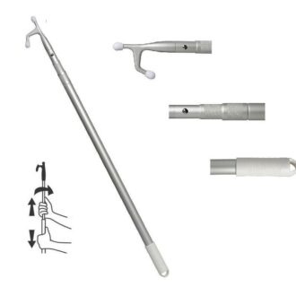 Three-section telescopic boat hook aluminium