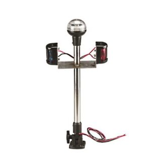 Stainless steel 25cm tricolor LED navigation pole for boats