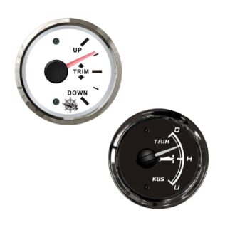 Stainless steel trim gauge 52 mm – white and black