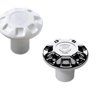 Plastic deck filler cap for fuel or water