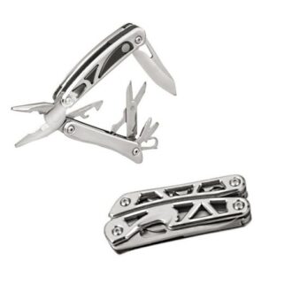 Reinforced 9-function multi tool knife with pliers and LED lights