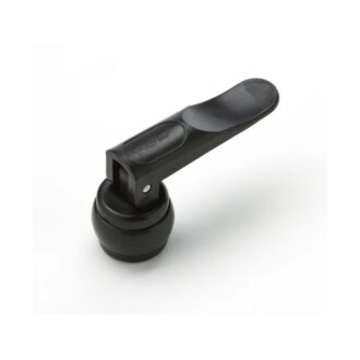 Rubber expanding drain plug with lever