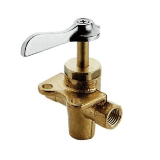 Three-way brass fuel valve