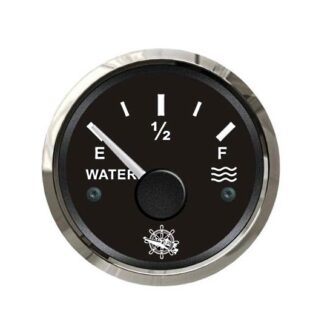 Water level gauge black dial inox bezel