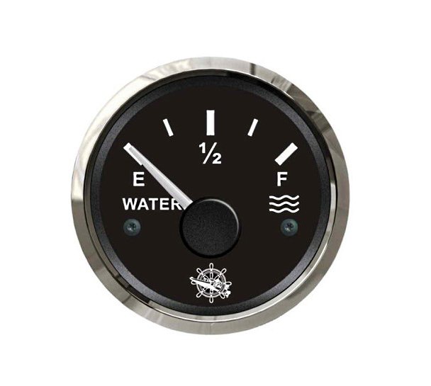 Όργανο Μέτρησης Νερού Μαύρο Inox 1 Water level gauge black dial inox bezel