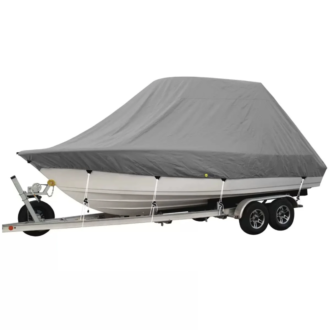 Oceansouth grey T-Top boat cover for open motorboats